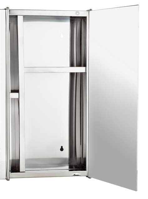 3 door mirrored stainless steel bathroom cabinet|500mm mirrored bathroom cabinet.